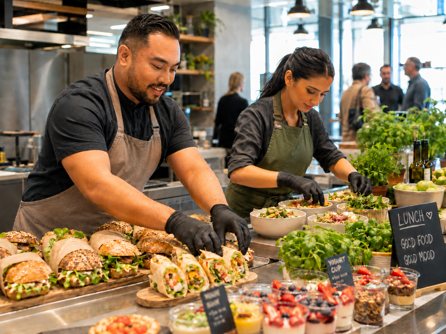 Verschil catering, banqueting & bedrijfshoreca Lunch Cateringmedewerker